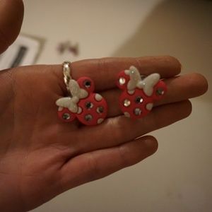 Minnie mouse earrings!
